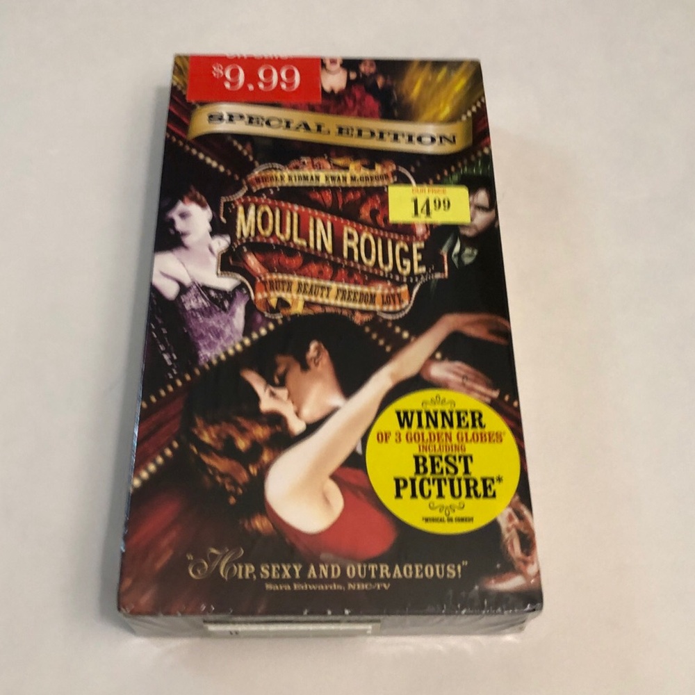 Moulin Rouge VHS Special Edition 2001 Nicole Kidman Vintage Brand New Sealed